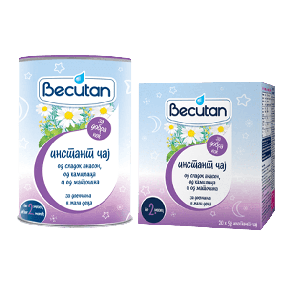 Becutan – инстант чај за добра ноќ од сладок анасон, од камилица и од маточина