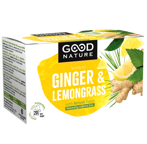 Ginger & lemongrass tea blend with lemon aroma