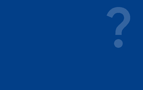 Question mark icon on a blue tile