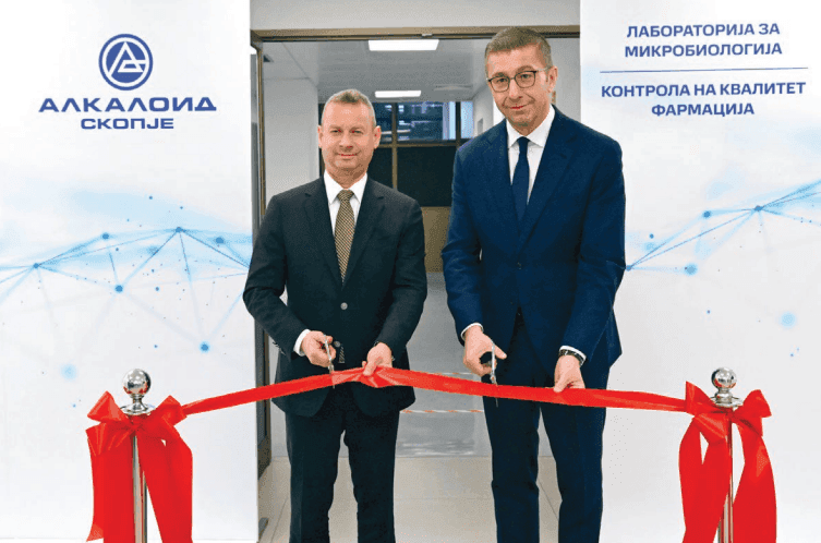 Cover of Health Above All issue 49, ribbon-cutting at a new quality control laboratory