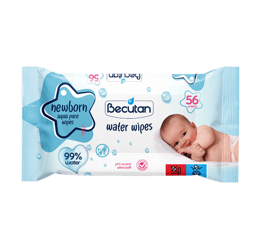 Becutan newborn aqua pure wet wipes 