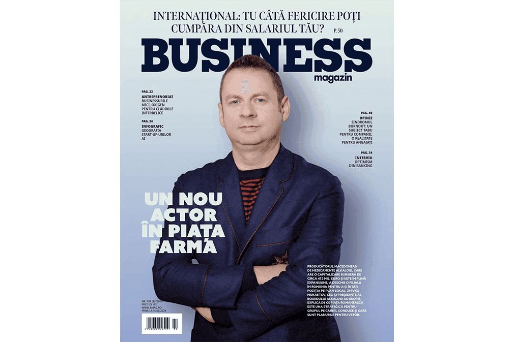 Interview of the CEO/MB President of Alkaloid AD Skopje, Zhivko Mukaetov, for the Romanian Business Magazine