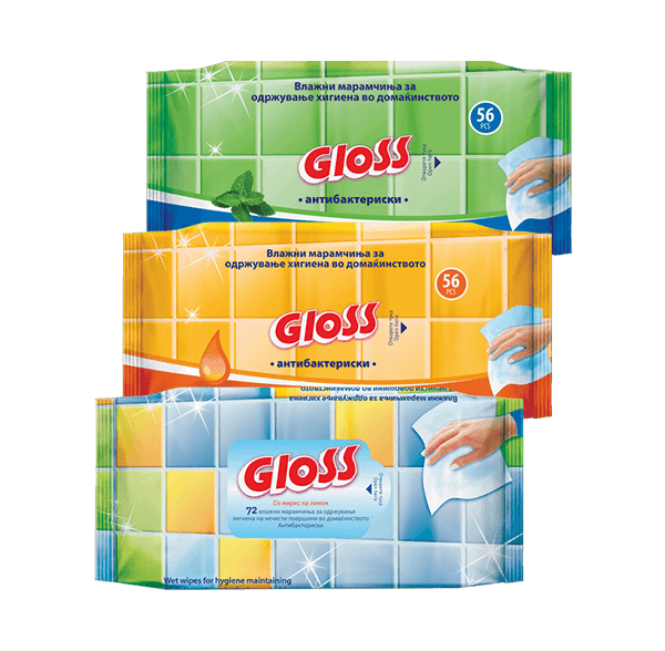 Gloss wet wipes universal